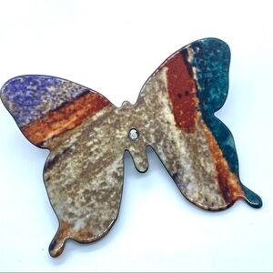 Metallic Modern Butterfly Brooch